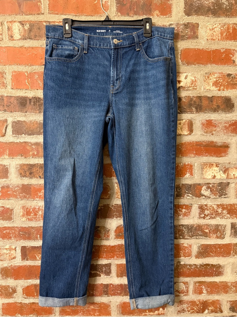 P140 -Old Navy Women's Dark Blue Boyfriend Jeans